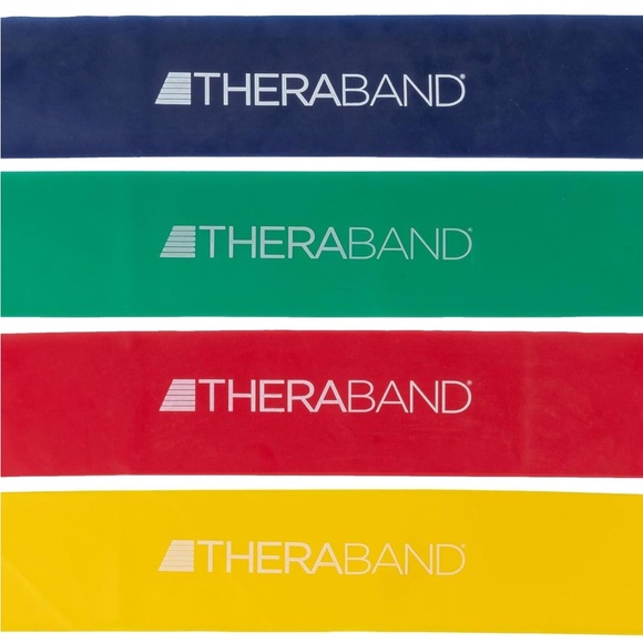 THERABAND Resistance Band Loop Set, Pack of 4, 12 Inch Band Loop Kit - Picture 1 of 6